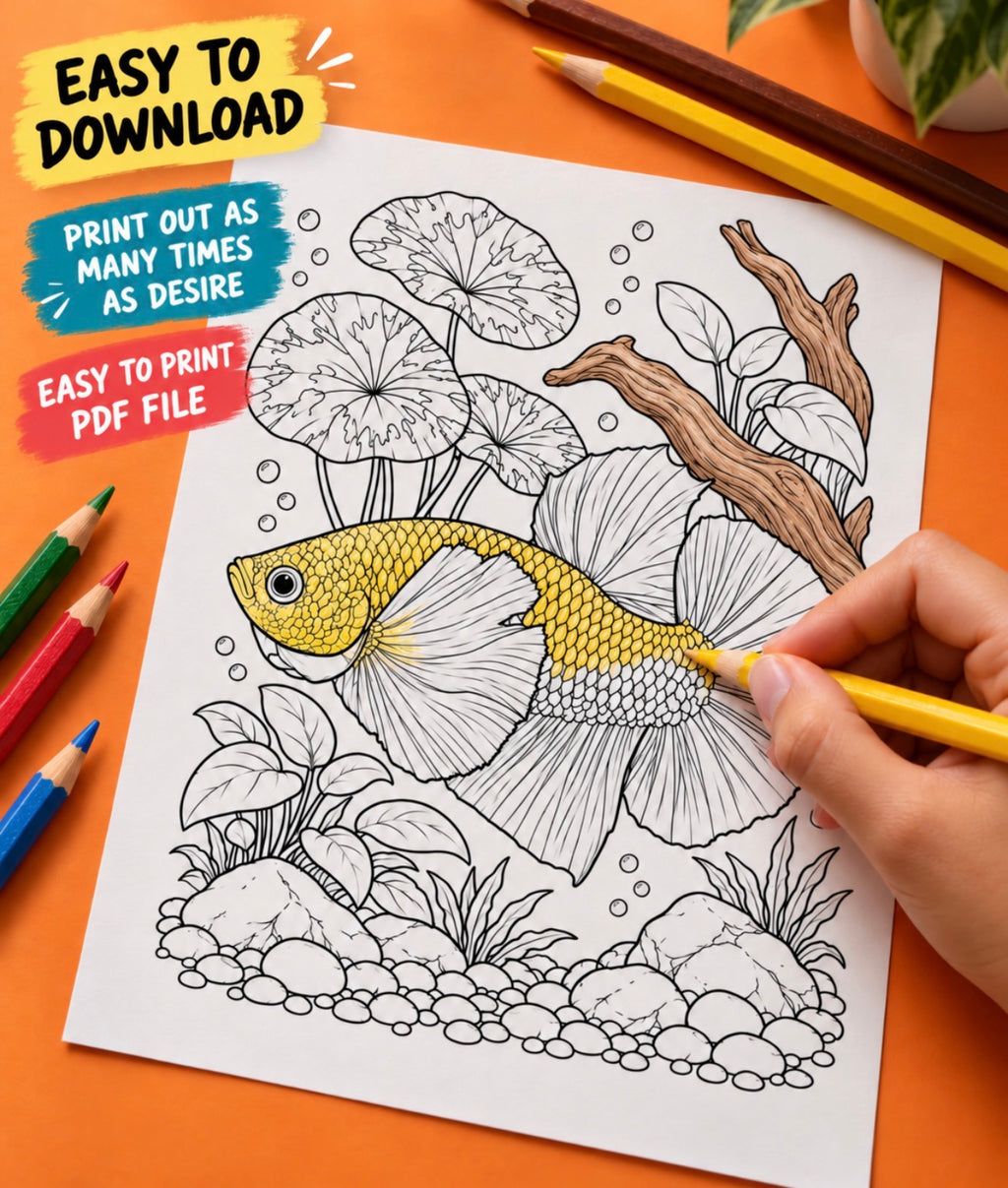 DIGITAL PRODUCT / BETTA COLORING BOOK VOL.01 / 40 PAGES / NOT PHYSICAL BOOK