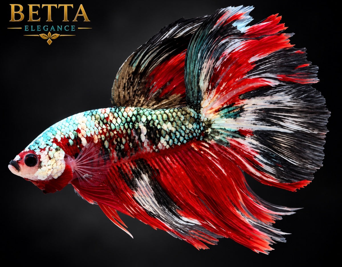 LIVE MALE BETTA / RED GALAXY HALFMOON #ML1251