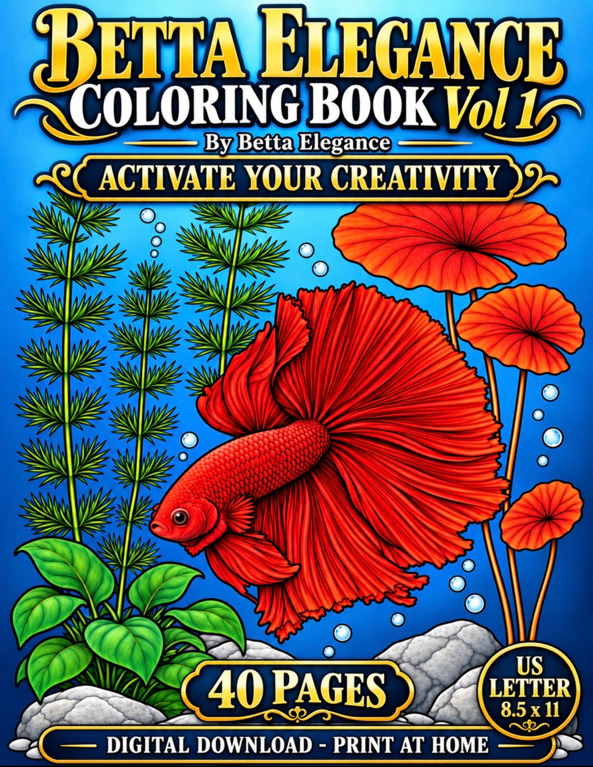 DIGITAL PRODUCT / BETTA COLORING BOOK VOL.01 / 40 PAGES / NOT PHYSICAL BOOK