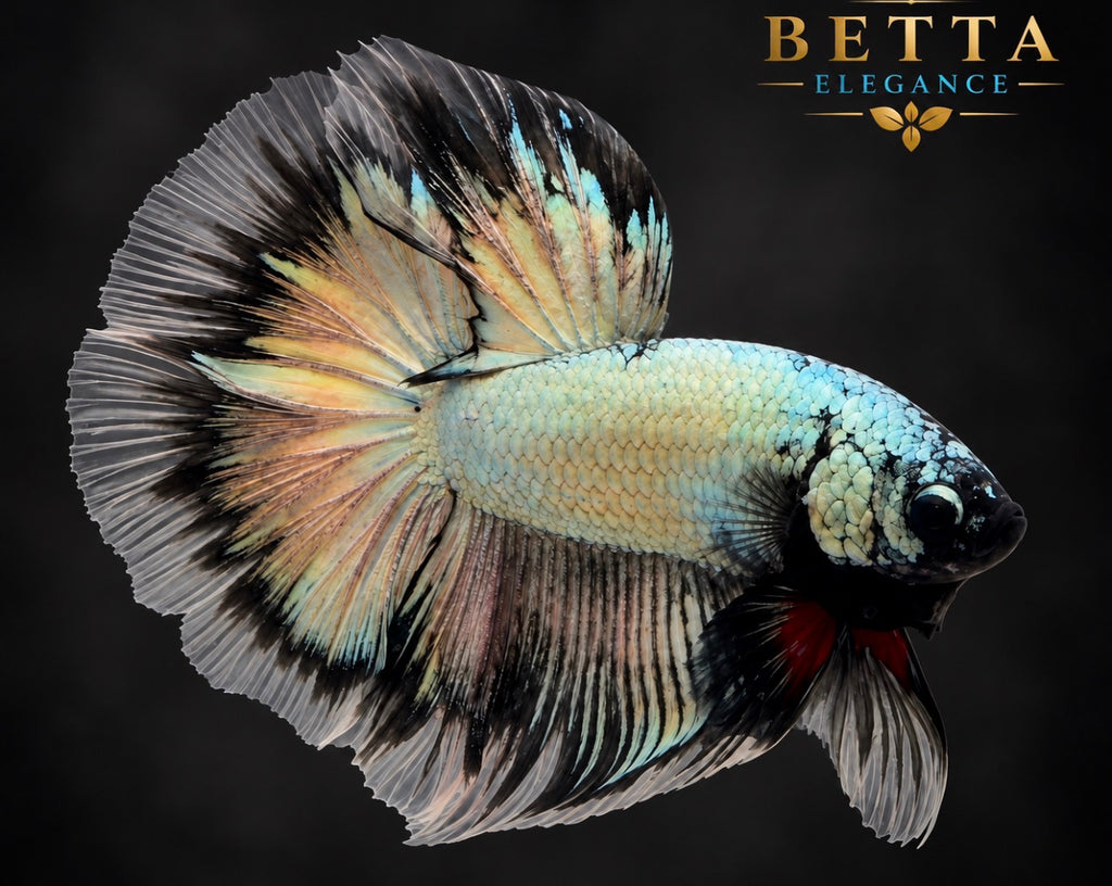 LIVE MALE BETTA / BLACK COPPER HALFMOON #ML1231